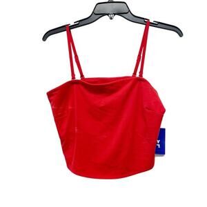 Joylab Women's Game Day Removable‎ Strap Tube Top Red Size Large